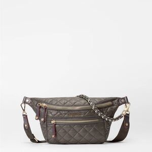 Quilted Gray Crossbody Bag